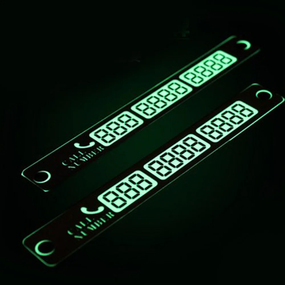 

Car Temporary Parking Card Luminous Phone Number Card Plate For Mercedes Benz W203 W210 W211 AMG W204 C E S CLS CLK CLA SLK