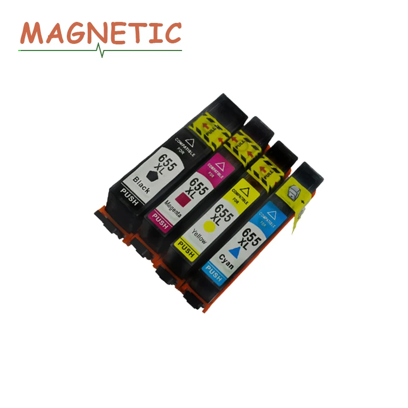 Принтер 4 шт. Магнитная совместимые картриджи для HP 655 XL deskjet 3525 5525 4615 4625 4525 6520 6525 6625