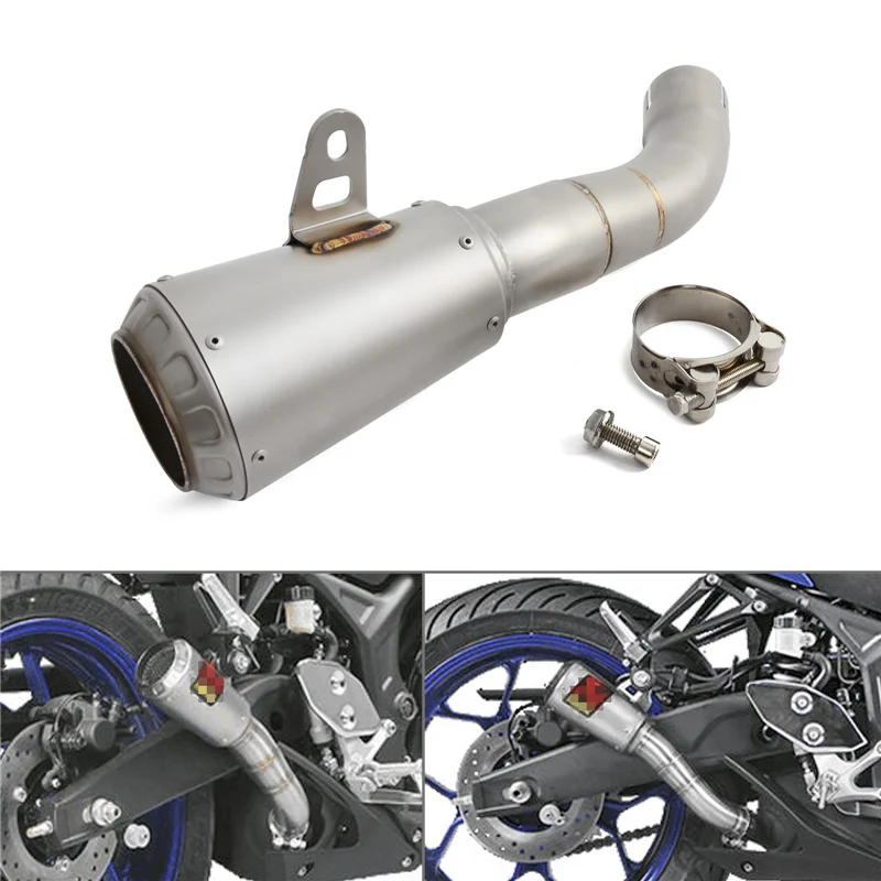 H2CNC мотоцикл Slip-On зажим для выхлопной трубы винт комплект для Yamaha YZF-R3 YZF-R25- YZFR3 YZFR25 YZF R3 R25 нержавеющая сталь