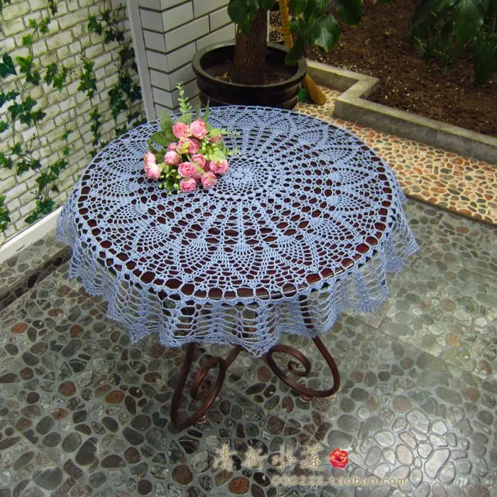 

2014 free shipping ZKKA crochet strip round table cloth table cover for home decor transparent tablecloth for wedding towel