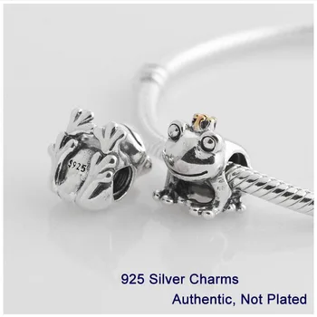 

Compatible with Fandola Jewelry Bracelets 925 Sterling Silver Beads 14K Gold Authentic Lovely Frog Charms Women CKK