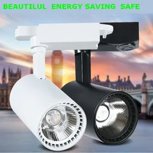 Светодиодный светильник 5 Вт 7 Вт 12 Вт 20 Вт 30 Вт COB Rail прожекторы AC 220 В 15 градусов 24 градусов для магазинов одежды showкомнатных супермаркетов