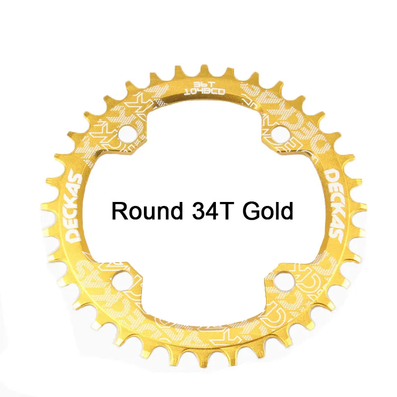 Bike Crank 104BCD Narrow Wide Crankset Single Plate 32T34T36T38T MTB Chainring Bicycle Chainwheel Bike Circle Round Shape (18)