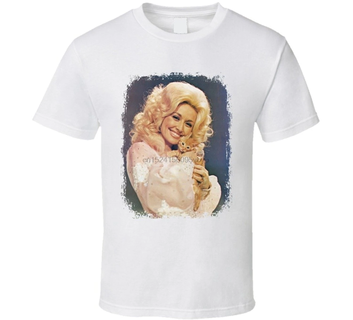 

Dolly Parton 70S Celebrity Icon Sexy Vintage Worn Look Fashion Short Sleeved Tee Shirt For Men Summer Funny T Shirt