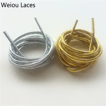 

(30 Pairs/Lot) Weiou Gold/Silver Flashing Shiny Shoelaces Metallic Gold Glitter Shoelaces Cool Sneaker Laces For Woman Boots