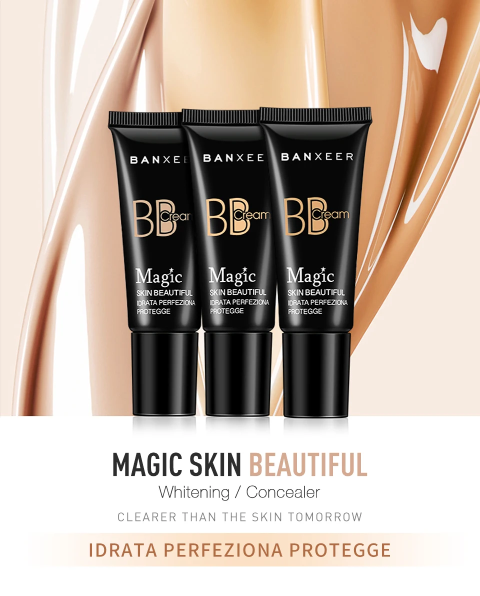 BANXEER BB крем база макияж основа жидкий полный консилер BB крем натуральный тональный крем макияж отбеливание BB CC крем праймер