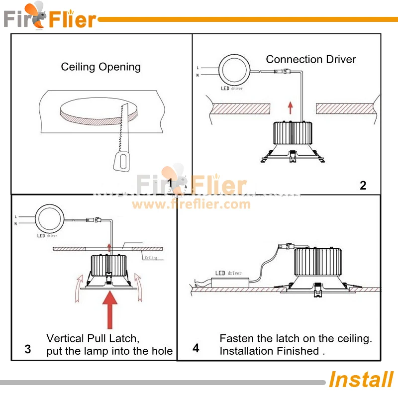 Lâmpada do Teto Interior do Estádio Tamanho do Furo Led de Alta w para Baixo 6 Pcs 50 w Teatro 60 w 80 w 100 w 120 w 150 w Recessed Baía Luz 180 w 200 Levou 10 Luzes embutidas de LED