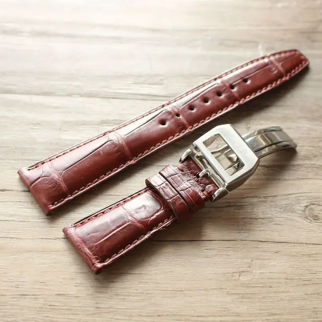 TOTOY Handmade krokodyla skórzane paski do zegarków 22 MM składane klamra mężczyzna skórzane paski do zegarków szybka dostawa tanie i dobre opinie Crocodile Nowa z metkami Buckle-201 20 cm TOTOY Handmade krokodyla skórzane paski do zegarków 22 MM składane klamra mężczyzna skórzane paski do zegarków szybka dostawa tanie i dobre opinie Crocodile Nowa z metkami Buckle-201 20 cm