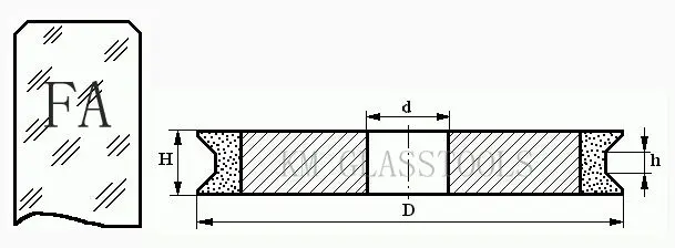 Км D150x22xFA3/4/5/6/8/10/15 мм периферийных Алмазный Стеклорез колеса стекло с плоским краем с острый шлифовальные круги для Форма Стекло для прямолинейной скругленной кромки, 1DD6V