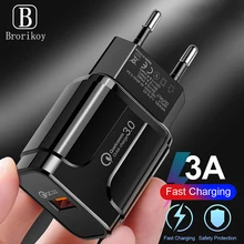 18W Schnell 3,0 Lade Für iPhone Samsung Huawei Xiaomi QC 3,0 Schnelle Handy Ladegerät Adapter USB Tragbare EU stecker Wand