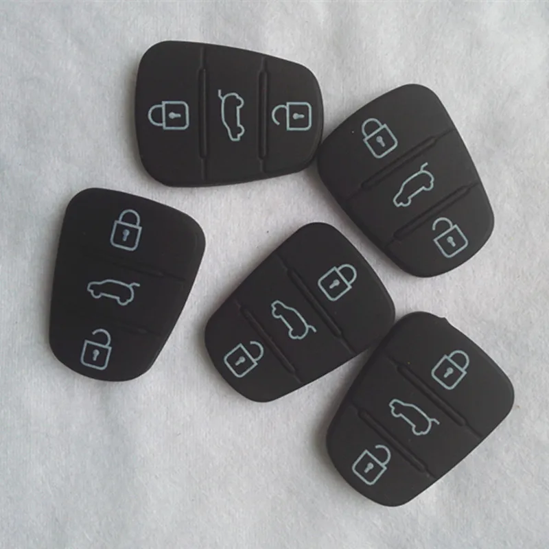 

DAKATU Replacement Rubber Button Pad For Hyundai Solaris Accent Tucson l10 l20 l30 For Kia Rio Ceed Flip Remote Car Key Shell
