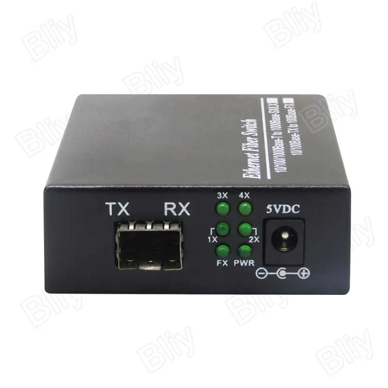 Sfp оптический media converter 1 sfp 4 rj45 UTP портами SC конвертер медиафайлов sfp best buy ОНУ Ethernet-коммутатор для подключения оптоволоконного