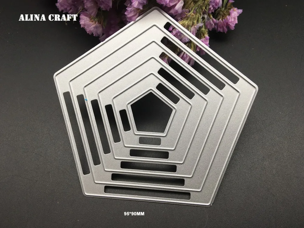 

AlinaCraft Metal cutting dies cut polygon frame background Scrapbook album card paper craft embossing stencils punch art cutter