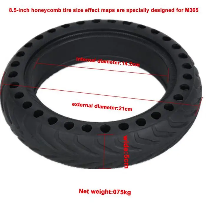 Solid Wheel Tire Scooter Replacement Tyre for Xiaomi Mi M365 Electric Scooter BHD2