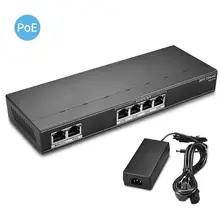 ANBIIX 4CH переключатель питания по сети Ethernet для ip-камеры с питанием по poe 2+ 4 порта 10/100 Мбит/с 65 Вт Мощность по Ethernet IEEE802.3af 250 м