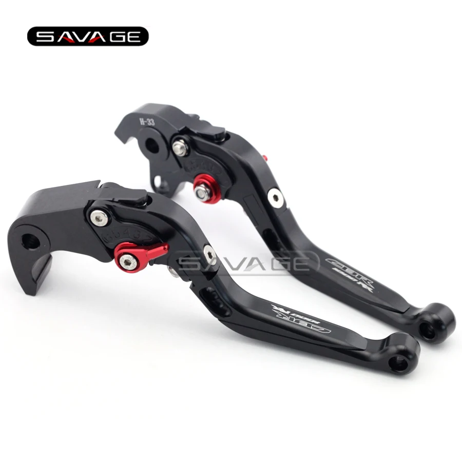 

For HONDA CBR 1000RR 2004 2005 2006 2007 Black Motorcycle Adjustable Folding Extendable Brake Clutch Levers logo CBR1000RR
