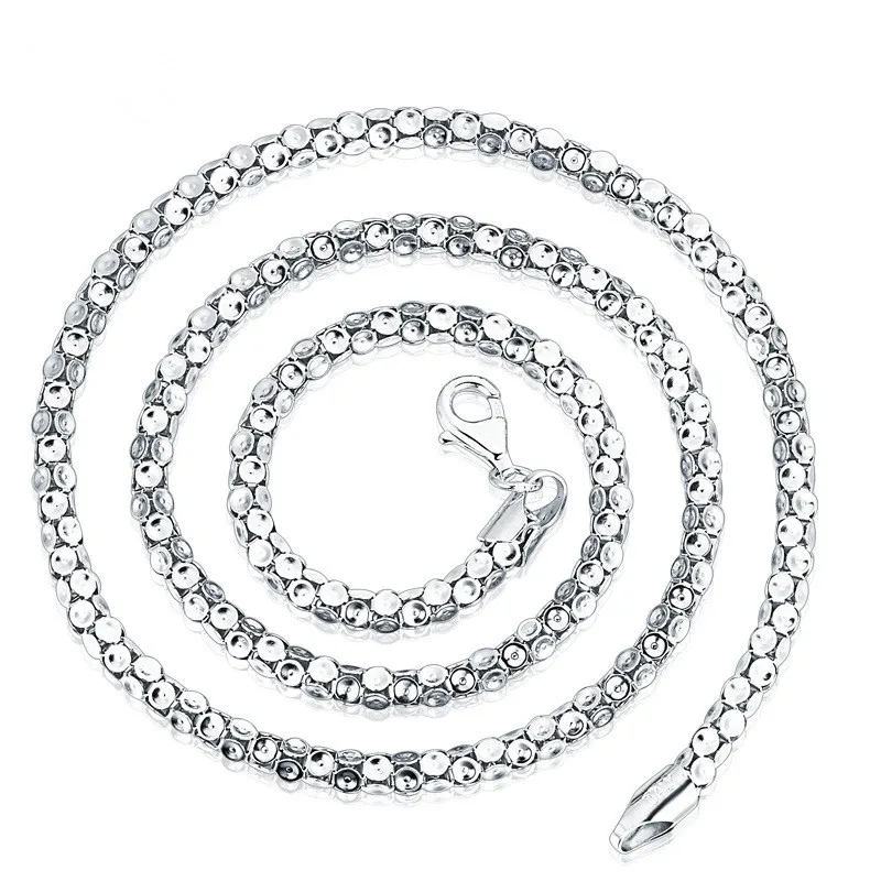 Ожерелье из серебра пробы, полый фонарь, дизайнерская мужская Серебряная цепочка, Очаровательная Базовая цепочка 50 см