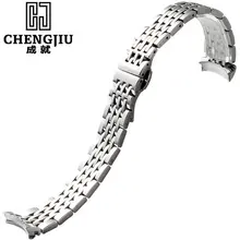 19mm de bracelet de montre pour tissot pour lelocle1853 pour t41 déploiement fermoir montres bande en acier brossé bracelet ceinture bracelets bretelles