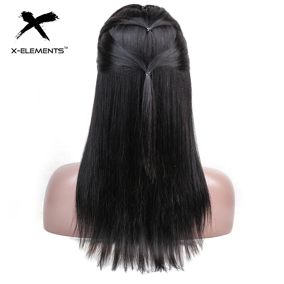 Brazilian Straight Lace Wig Remy Hair 150% Density Lace Front Human Hair Wigs With Baby Hair 4x4 Lace Closure Wig X-Element Hair (7)