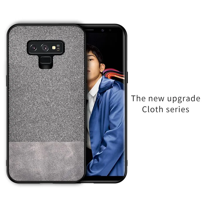 Чехол для samsung Galaxy S10 S9 S8 Plus Note 9 8 ткань чехол для телефона для Galaxy S7 J4 J6 плюс J8 S10E S10X чехол - Цвет: splice gray