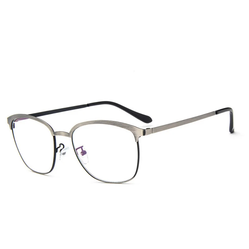 Titanium Unisex Glasses Frame Men Square Myopia Prescription Eyeglasses Women Male Metal Full Optical Frame Screwless Eyewear