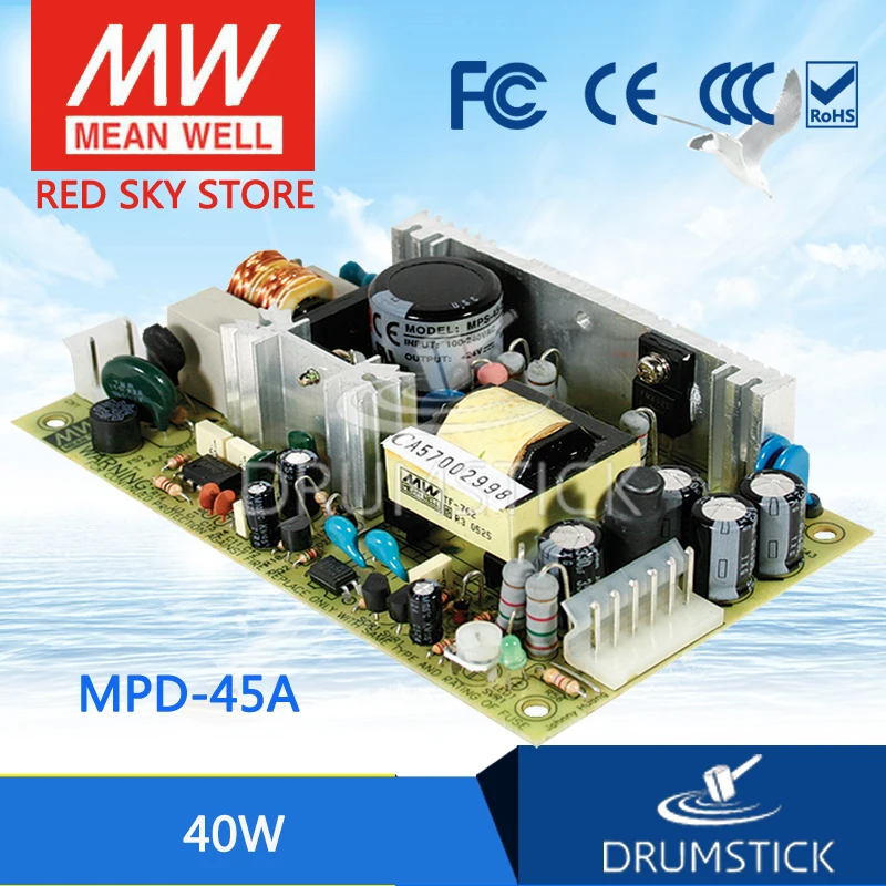 

MEAN WELL MPD-45A meanwell MPD-45 40W Dual Output Medical Type Switching Power Supply