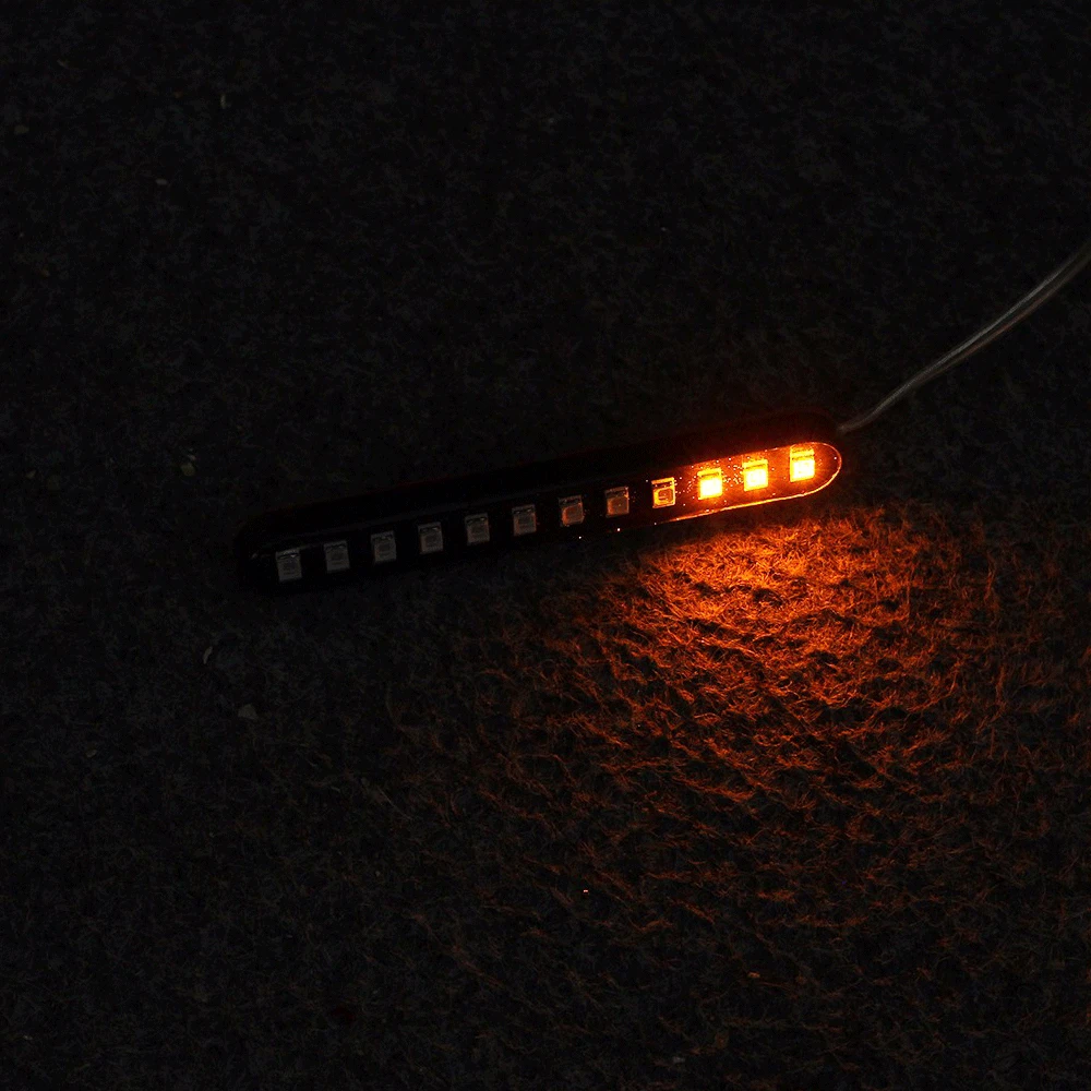 Мотоцикл поворотники светильник 12LED струящаяся вода мигалка хвост полоса s IP68