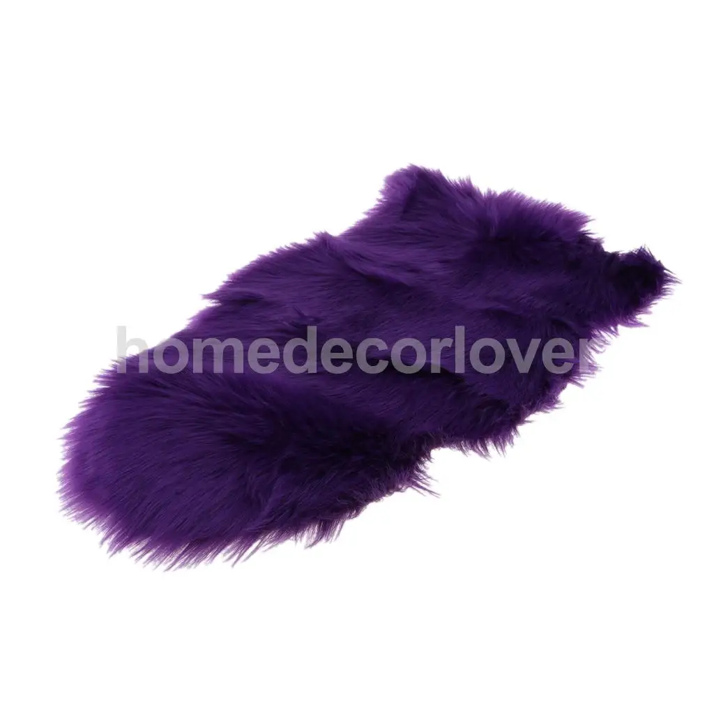 40x60cm Sheepskin Fluffy Skin Faux Fur Fake Rug Mat Rugs For Living Room Bedroom Sofa Floor 