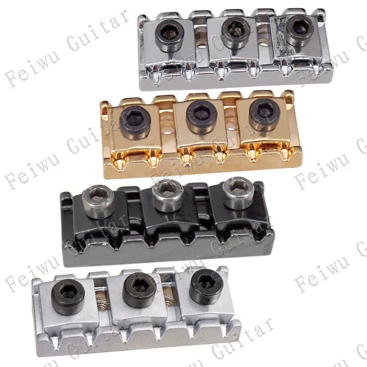 

1 Pcs Electric Guitar String Locking Nuts For Double Locking Systyem Tremolo Bridge. 43mm - Chrome & Black & Gold & Sand silver