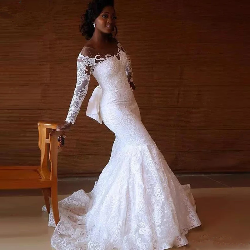 long sleeve jeweled wedding dress