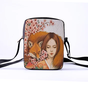 

Customized ladies Messenger bag shoulder bag printing cartoon cute animal pattern children's shoulder Messenger bag casual fox