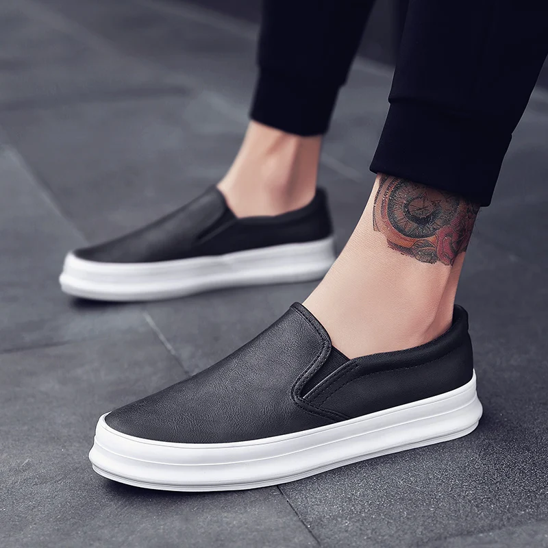 

2018 new Men Leather Shoes Comfy Casual Shoes Men Loafers Fashion Breathable Driving Shoes Flat Moccasins 5