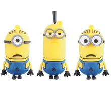 Мультфильм Миньоны, usb ключ, 4 ГБ, 8 ГБ, флешка, 64 ГБ, 128 ГБ, usb флеш-накопитель, 32 ГБ, usb флеш-накопитель, 16 ГБ, флеш-карта памяти, в подарок