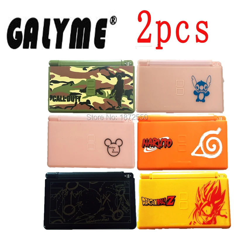2 шт./лот шесть модель Mikasa Ackerman мультфильм В виде ракушки nintendondsl DSL DS Lite ремонта Корпус w/Пуговицы Экран полный набор игры консоли мальчик подарок