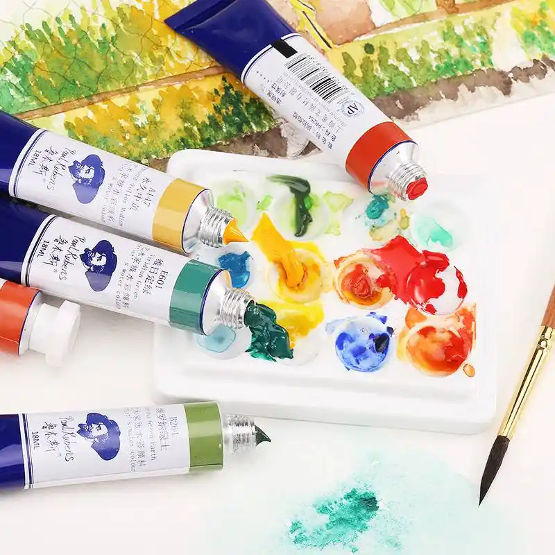 Paul Rubens 18ml Artist Watercolor Paints Tube Professional Water Color Paint for Fabric Drawing Artist Pigment Art Supplies|Water Color| - AliExpress