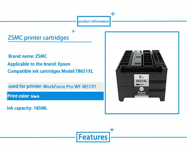 Совместимый картридж t8651 t8661 для принтера epson WF-M5190DW BAM/WF-M5191/WF-M5193/WF-M5690DWF/WF-M5690DWF BAM/WF-M5693