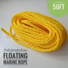 3/8 pollici 50ft Heavy Duty Leggero Hollow Polipropilene Ancora Galleggiante Ormeggio Corda Dock Corda Corda Marina Barca A Vela Corda