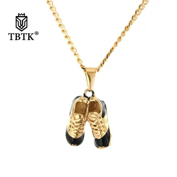 

TBTK Sneakers Sports Shoes Pendant New Design Jewelry Trendy Running Shoes Model Pendant Fashion Neckalce for Man Punk Style