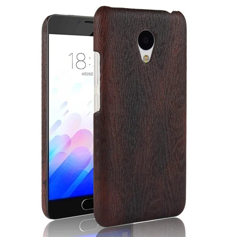 

SuliCase Leather Case for Meizu M3 Mini Wood Grain Hard Case Cover for Meizu M 3 M3 Mini Meilan3 Hard PC Frame Cover