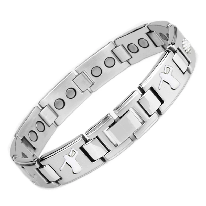

LITTLE FROG Drop-Shipping Men's Bio Elements Energy Magnetic Bracelet Healing Stainless Steel Golf Bracelets Health Jewelry
