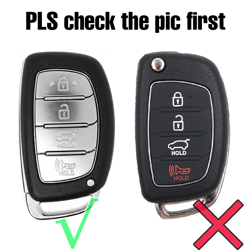For Hyundai Kona 4 Button Silicone Remote Flip Car Key Case Fob Cover Protector