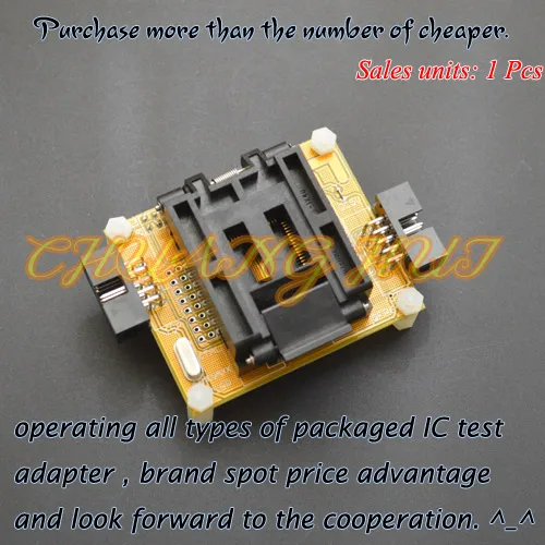 Clamshell TQFP64 LQFP64 test socket AVR ISP/JTAG MCU for atmega64 atmega128