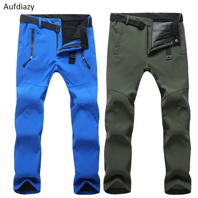 Aufdiazy зимние мужские и женские флисовые софтшелл походные брюки спортивные водонепроницаемые ветрозащитные тепловые мужские брюки JM019