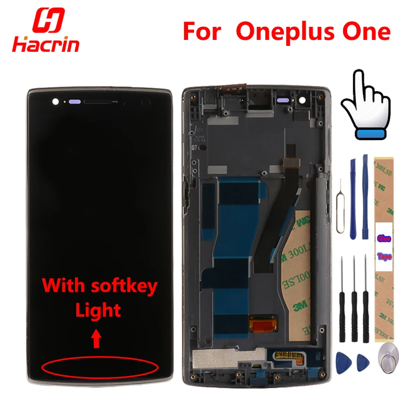 

OnePlus One Screen With Frame Premium LCD Display + Touch Screen Digitizer Replacement Accessories For One Plus One