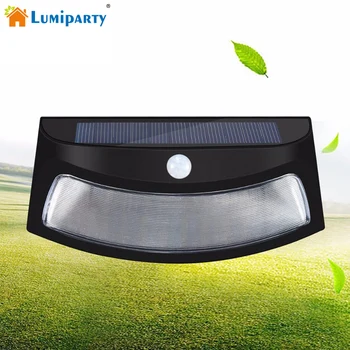

Lumiparty 8 LED Solar Power Motion Sensor Smiling Wall Light Weatherproof Wireless Security Night Lamp For Outdoor Lighting