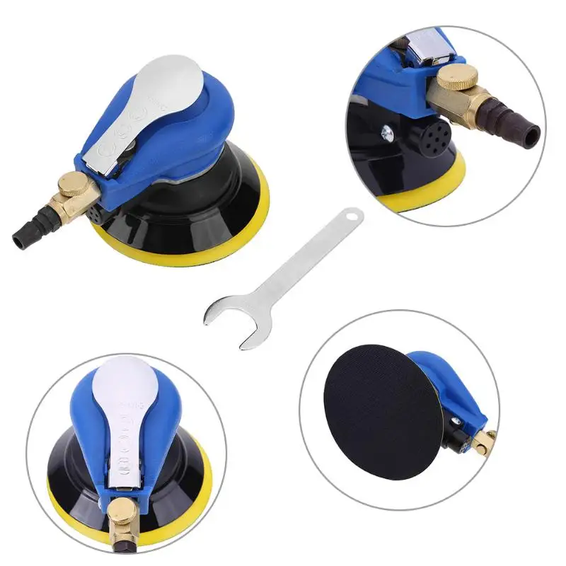 

5 inches Mini Pneumatic Air Sander Car 9500RPM Pad Polisher Sandpaper Grinding Sanding Machine High Quality Power Tools