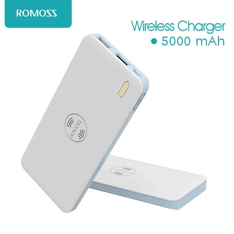 imágenes para Freemos Romoss 5 5000 mAh Dual USB Banco de la Energía de Carga Inalámbrica Para El Teléfono Inteligente Android powebank tecnología de carga inalámbrica QI imágenes para Freemos Romoss 5 5000 mAh Dual USB Banco de la Energía de Carga Inalámbrica Para El Teléfono Inteligente Android powebank tecnología de carga inalámbrica QI