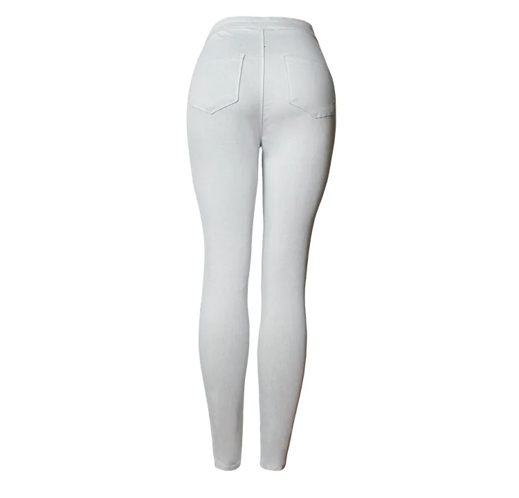 2017 Hot Fashion Women Clothing White Jeans 3D Embroidery Slim Feet Pants Jeans Knee Hole Female Pencil Pants Trousers Leggings (17)