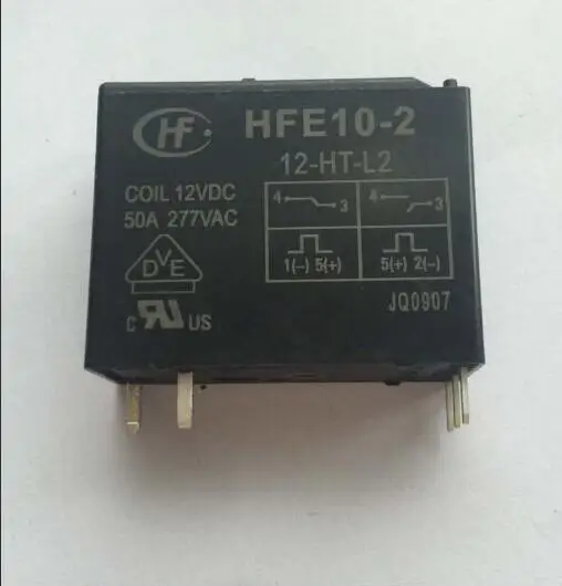 Новое высокомощное реле 12 в магнитное удерживающее HFE10 2 HT L2 12VDC 12vdc 50A 277V 12V DC12V 277VAC