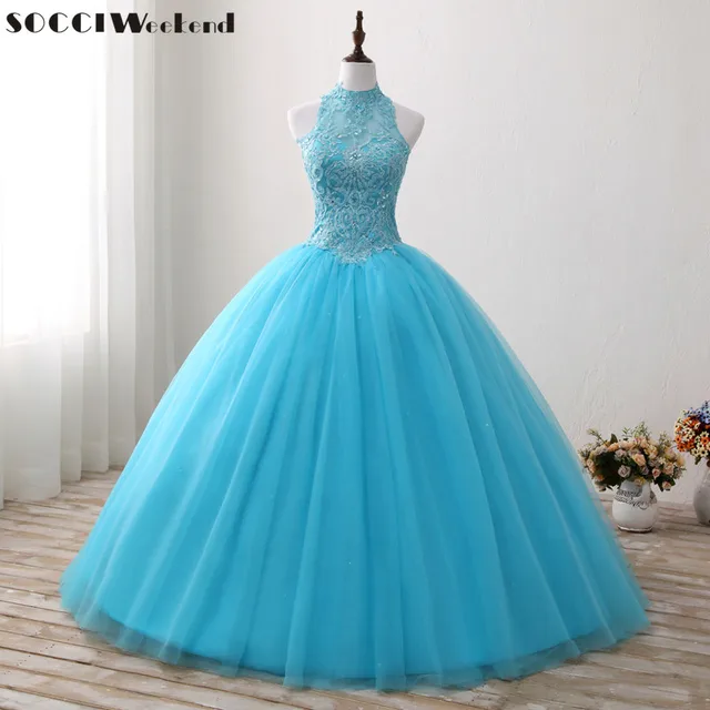 SOCCI Weekend Sweety Blue Quinceanera Dress 2017 Formal Prom Dresses ...